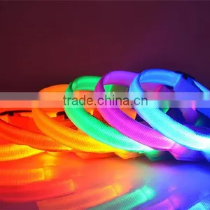 Small Scale Safety 18-28cm Pet Dog Collar LED Nylon Light-up Flashing Leash Glow for Dogs thumbnail-2