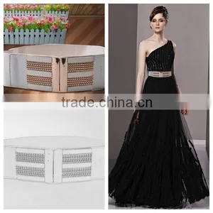 Fashion Gold Buckle Ladys Party Belt All Match Western Stretch Womens Waist Belt thumbnail-1