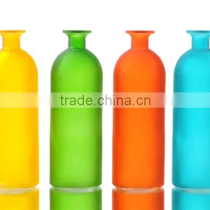 Daisy Cute Frosted Colored Glass Vase For Home Decor thumbnail-1