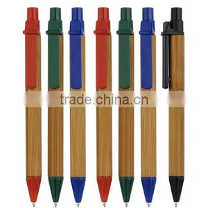 Recycled Eco Material Ball Top Bamboo Pen for Promotional thumbnail-1