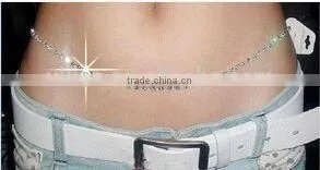 Ladies Women New Design Sexy Rhinestone Waist Chain Belt Fashion Belly Chain thumbnail-3