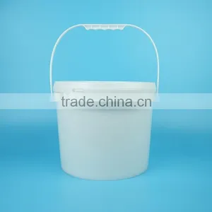 Plastic Handle White Pail, 6 Liter Plastic Bucket, Unbreakable Plastic Pail With Lid thumbnail-2