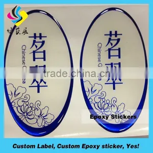 Drop Glue Logo, 3D Look Epoxy Resin Domed Labels and Crystal Stickers, Crystal Epoxy Label thumbnail-1