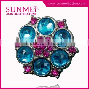 Factory Price Non Flat Back Large Rhinestone Buttons for Shoes thumbnail-1