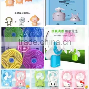 2016 New Fish Electric Rechargeable Foldable Handheld Portable Handy Rechargeable Mini Fan thumbnail-3