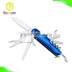 13 in 1 Blue Handle Stainless Steel Knives With Keychain thumbnail-2