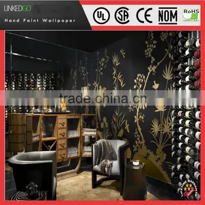 Professional Customize Restaurant Wall Decoration Chinese Landscape Wallpaper thumbnail-2