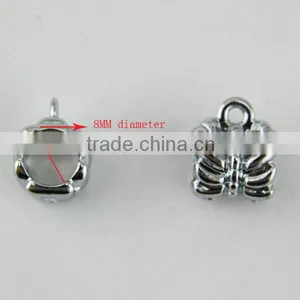 Zinc Alloy Metal 8MM Slider Anti-silver Jewelry Bead for Bracelet thumbnail-1