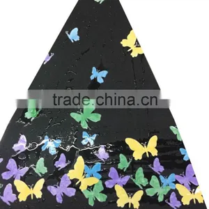 2017 New Beautiful Colorful Butterfly Printing Automatic 3 Fold Colour Changing Portable Umbrella thumbnail-3