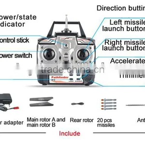 New Style Alloy 5CH Missiles rc Helicopter With Gyro thumbnail-4