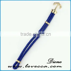 DIY Jewelry Fashion Bracelet Mens Navy Nautical Braided Leather Anchor Bracelet thumbnail-6