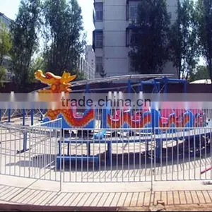 Theme Park Amusement Rides Mini Roller Coaster Train Slide Dragon for Children thumbnail-6