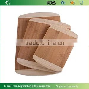 Premium Bamboo 2-Tone Cutting Board and Butcher Block - 3 Pack thumbnail-1