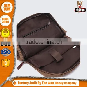Wholesale Vintage Custom College Canvas Backpack thumbnail-3