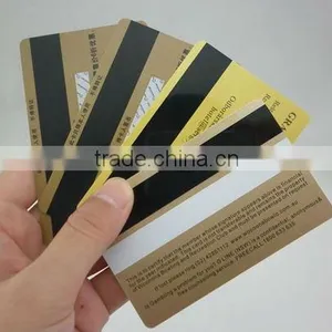 Latest Beautiful Card!! Best Quality SGS Approval Gold Silk-Screen Prnting Plastic Card With Magnetic Supplier thumbnail-1