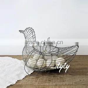 100% Handmade Wire Egg Basket Wholesale thumbnail-1