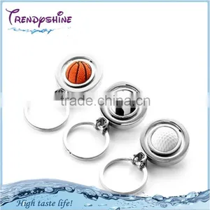 Cheap Silver Metal Nickle Free Mini Soccer Ball Keychain thumbnail-1