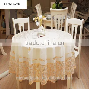 Wedding Party Gold Stamping Printed PVC Table Cloth 137cm*20m/roll thumbnail-1