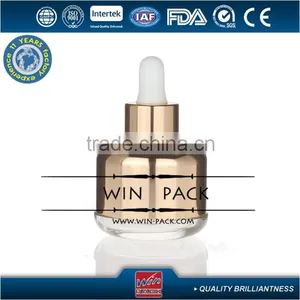 Blue Color Glass 30ml Dropper Bottle With Aluminum Surface and Blue Metal Cap and White Rubber thumbnail-2
