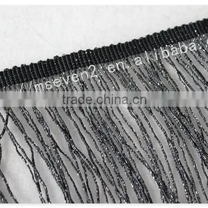 Hot Selling 19cm Width Black Polyester Fashion Trim Finges thumbnail-3