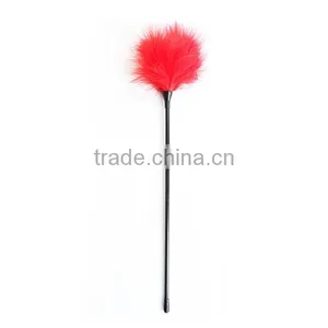 Sex Toy Feather Tickler for Woman Soft Feather Tickler for Sex Games Feather Tickler With Soft Feather,plastic Handle,35cm,red thumbnail-1