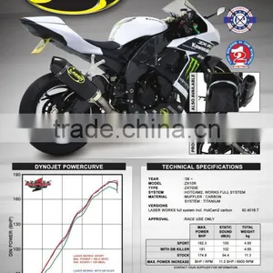 For KAWASAKI ZX-10R 2008-2010 Motorcycle Exhaust Pipe LASER WORKS Full System Incl. HotCam2 thumbnail-1