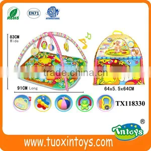 Baby Play Music Mat Crawling Carpet Kids Activities Blanket W/hanging Toys thumbnail-2