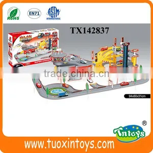 Kids Parking Garage for Police Cars Vehicle Toys thumbnail-2
