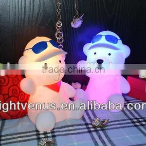 Color Change Bear Desk or Table Lamp Night Lighting for Kids or Children thumbnail-2