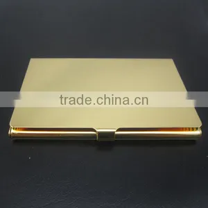 Gold Plated Stainless Steel Mirror Name Card Box for Gift, Platinum Business Card Holder thumbnail-1