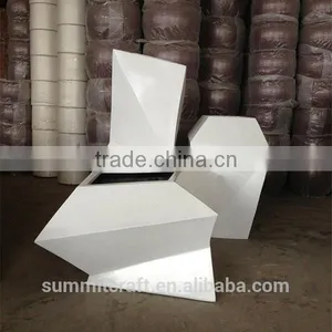 Fiberglass Astract Polyhedron Planter Garden Decoration thumbnail-1