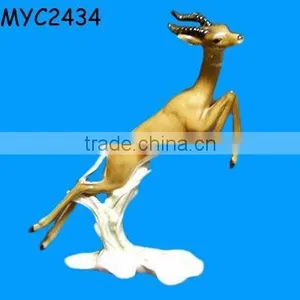 Jumping Gazelle Statue Polyresin Animal thumbnail-1
