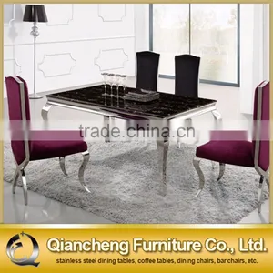 Dining Room Furniture Marble Stainless Steel Dining Table for 6 People thumbnail-4