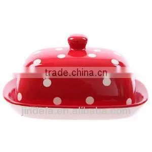 Porcelain/ceramic Butter Dish With Lid thumbnail-1