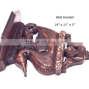 Wood Wall Mounting Bracket, Wooden Wall Brackets, Decorative Wall Brackets, Wooden Corbels, Fancy Corbels, Carved Wood Corbels thumbnail-1