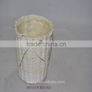 Handmade Paper Rope Waste Basket thumbnail-2