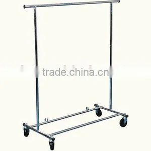 Extendable Single-pole Clothes Hangers With Shoe Shelf thumbnail-1