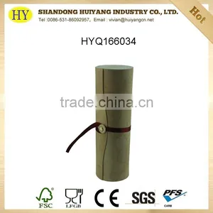 Cheap Round Birch Veneer Wooden Wine Packaging Box thumbnail-1