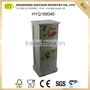 FSC Painted European Style Wooden Cabinet With 4 Drawers Wholesale thumbnail-1