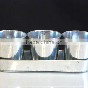 Galvanised Decorative Tray Planters Pots thumbnail-1