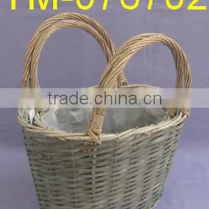 Handbag Shape Willow Garden Basket With Handle thumbnail-1