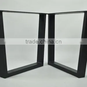 Black Powder Coated Trapezoid Metal Industrial Table Feet,furniture Metal Leg thumbnail-1