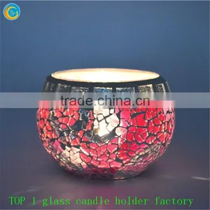 Purple Mosaic Candle Holder Cheap Wedding Decor thumbnail-5
