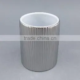 Silver Plated Ceramic Toothbrush Holder thumbnail-1