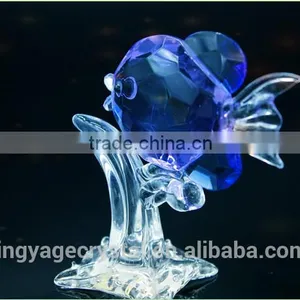 Purple Handmade Crystal Fish With a Base as Crystal Gifts for 15th Wedding Anniversary thumbnail-4