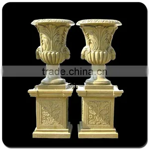 Decorative Garden Stone Pot Flowerpot Stand for Sale thumbnail-1