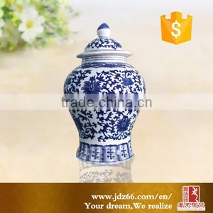 Manufacturer's Directly Sale Blue and White Decal Ceramic Jar for Christmas Gift thumbnail-1