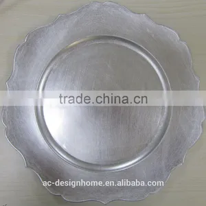 SILVER FOIL PP PLASTIC CHARGER PLATE thumbnail-1