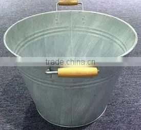 Bucket (White Washing With Wooden Handle) Big Size ,MSO-172 thumbnail-3