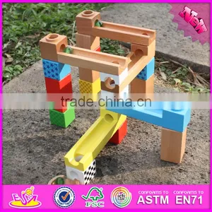 2016 New Design Building Blocks Funny Children Wooden Marble Run Toys W13A126 thumbnail-1